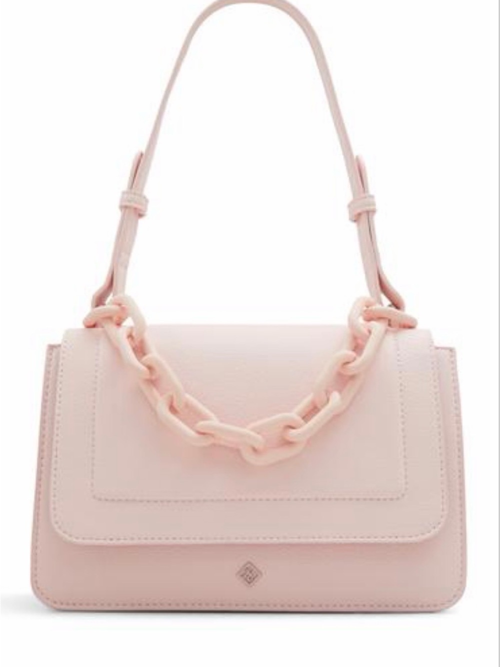 Call It Spring Blush Pink Shoulder Bag with Chain Accent